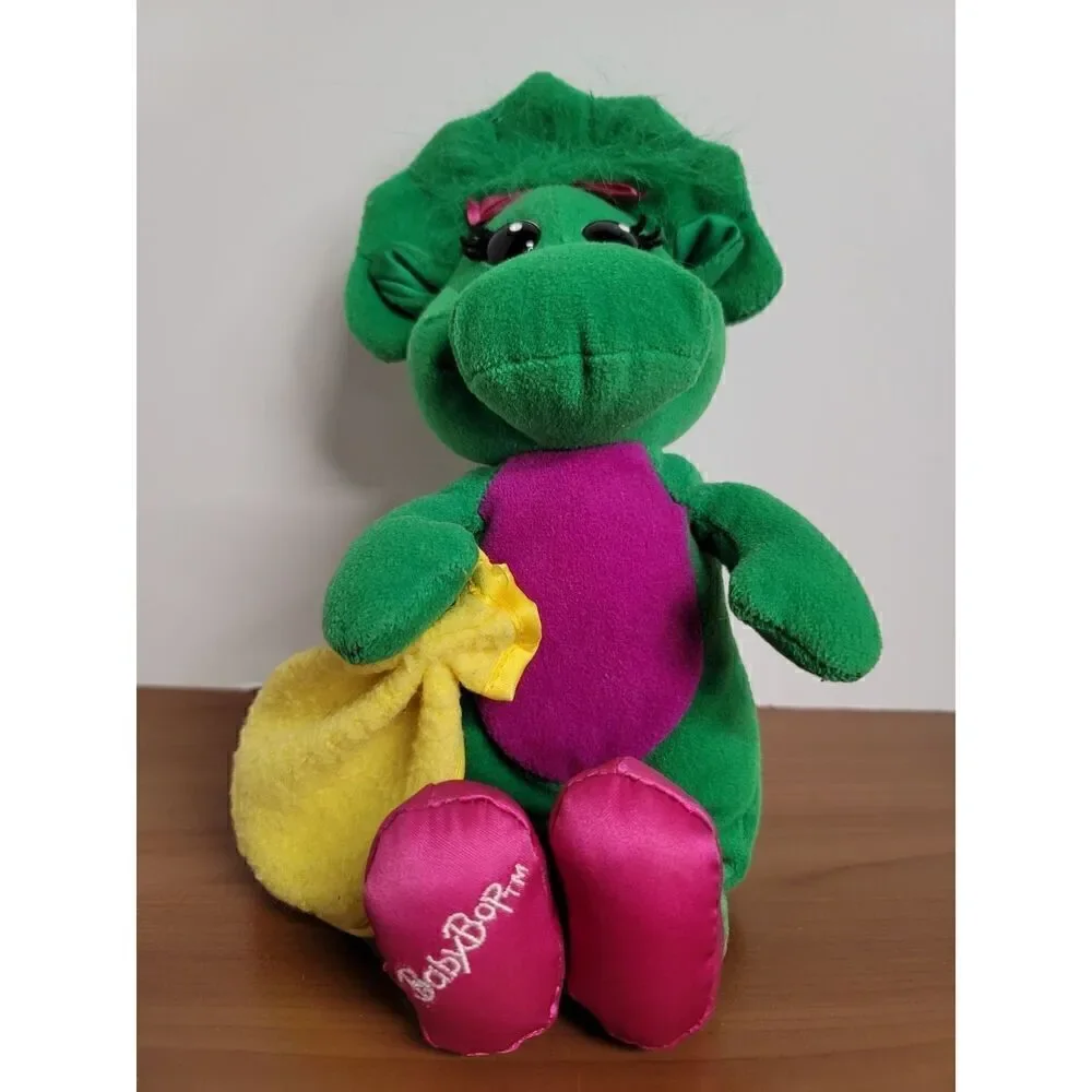 Vintage 1990s Baby Bop Green Plush Barney #A9